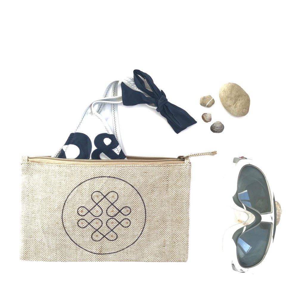 Jute Waterproof Pouch - Copper